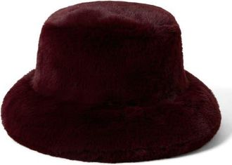 Brixton Dion Faux Fur Packable Hat in Port at Nordstrom, Size X-Small