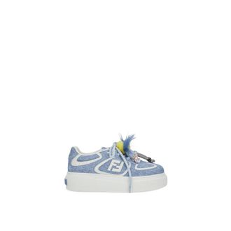 Fendi Schoenen, Dames, Blauw, 38 EU, Leer, Match Low Top Platform