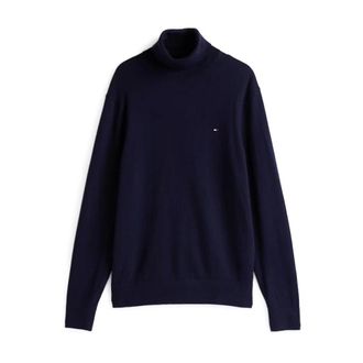 Tommy Hilfiger Jersey Cuello Alto Algod&oacute;n Cachemira Azul - Knitwear - Hombre - Azul - XL