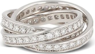 Cartier Anello trinity in oro bianco con diamanti anni 2010 - Argento