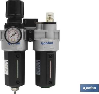 cofan Filtro Regulador+lubricante 3/8, Regulador Decantador Y Lubricador De Instalaciones Neum&aacute;ticas De Hasta 2700 Litros De Caudal De Consumo. Varias Posib