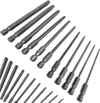Trade Shop Trade Shop - Set 11 Inserti Da T6 A T40 100mm Cacciaviti Torx Per Avvitatore Esagonale 1/4