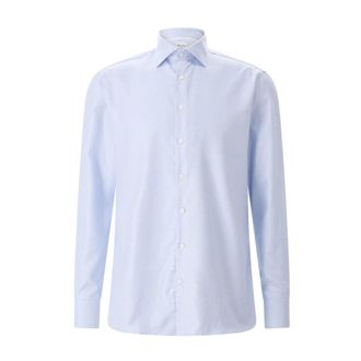 Stenstr&ouml;ms Twill Shirt - Heren - Zakelijke Overhemden - Blauw - 5XL - Katoen - Overhemden