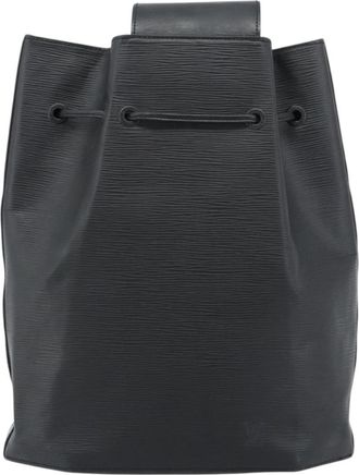 Louis Vuitton Sac A Dos Drawstring Epi Leather Black Leather Backpack Bag (Pre-Owned)