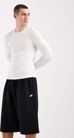 Nike Club - Pantaloncini felpati oversize in spugna neri-Nero