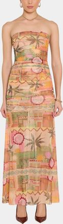 Amanda Uprichard Leo Maxi Dress In Palm Springs Print