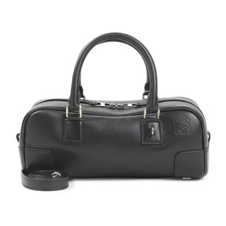 Loewe Cropped Tas in Amazona Stijl - Dames - Handtassen - Zwart - ONE Size - Leer - Tassen