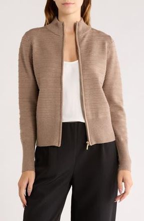By Design Mason Full Zip Sweater in Tapioca Heather at Nordstrom Rack, Size X-Small
