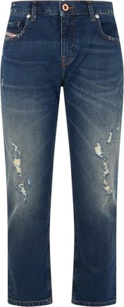 Diesel Cropped Jeans - Dames - Jeans - Blauw - Maat: W29 Katoen