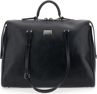 Dolce & Gabbana Vittoria Calfskin Tas - Heren - Handtassen - Zwart - ONE Size - Katoen - Tassen