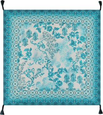 Johnny Was Vittoria Silk Scarf In Blue