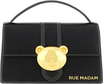 Rue Madam Vegan Teddy Schoudertas Classic - Dames - Handtassen - Zwart - ONE Size - Katoen - Tassen
