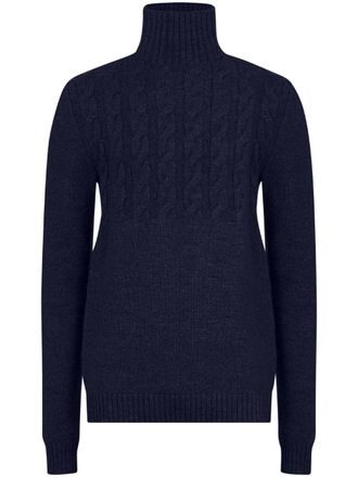 Maison Margiela high-neck virgin-wool sweater - Blue