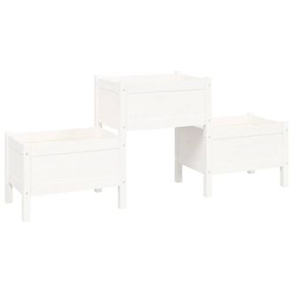 Berkfield Home Planter White 178.5x44x75 cm Solid Wood Pine