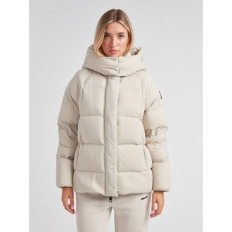 JACK1T Cloud Prime Hooded Down Jacket in Stone/sage at Nordstrom, Size Small