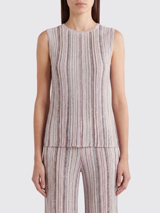 Missoni Top in maglia a righe multicolor con spalle scoperte e dettagli in lurex