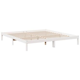 Berkfield Home Decorative Extra Long Bed Frame without Mattress White 180x220 cm