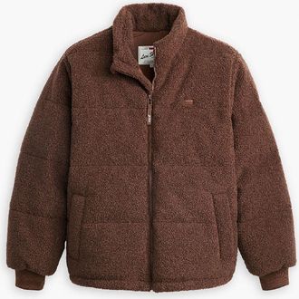Levi's Mens Levis Rocky Shrt Puffer in Fondue Fudge - Brown - Size X-Large