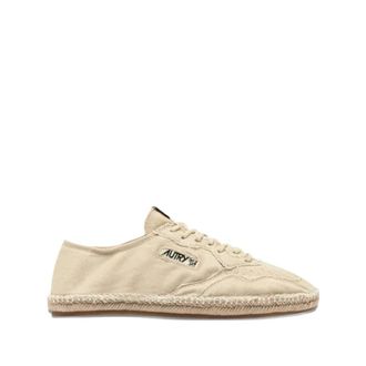Autry Sneakers, male, Beige, 6 UK, Beige Silk & Nylon Flat Shoes