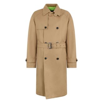 Herno Trench Coats, male, Beige, Size: L Beige padded trench coat with belt