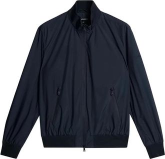 J.Lindeberg Navy Bomberjack met Ritssluiting - Heren - Bomber jackets - Blauw - S - Polyester - Jassen