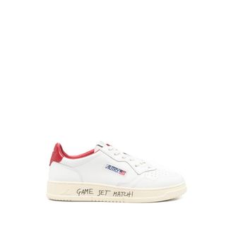 Autry Medalist Perforated Red-detail Sneakers