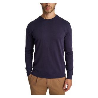 Daniele Fiesoli Round-neck Long-sleeve Knit - male - Daniele Fiesoli - Round-neck Knitwear - Blue - 3XL - Knitwear
