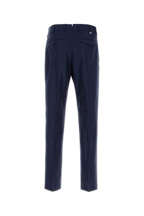 Pantaloni Torino Mens Blue Wool Blend Michael Pant 0360 Exterior: Virgin Linen Pantaloni
