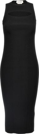 Alexander McQueen Black Ribbed knit dress