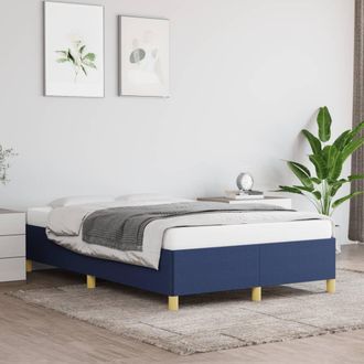 vidaXL Estructura De Cama Sin Colch&oacute;n Tela Azul 120x200 Cm Vidaxl