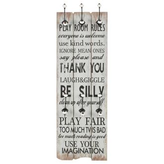 Berkfield Home Wall-mounted Coat Rack with 6 Hooks 120x40 cm THANK YOU