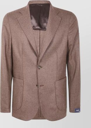 Barba virgin wool cashmere single-breasted jacket