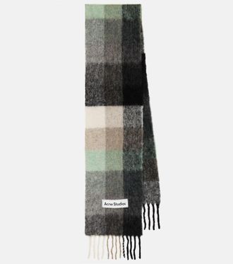 Acne Studios Checked alpaca wool-blend scarf