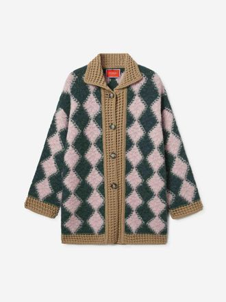 La DoubleJ Crochet Bowling Cardigan