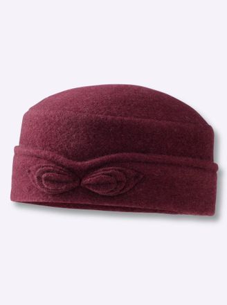 Casual Looks Beanie CASUAL LOOKS, Damen, rot (bordeaux), Wolle, M&uuml;tzen Beanie