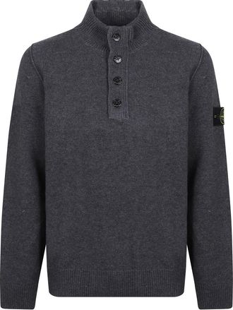 Stone Island Turtleneck Trui - Heren - Coltruien - Grijs - XL - Wol - Truien & Vesten