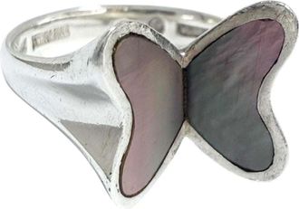 Tiffany & Co. Shell Silver 925 Band Ring (Pre-Owned)