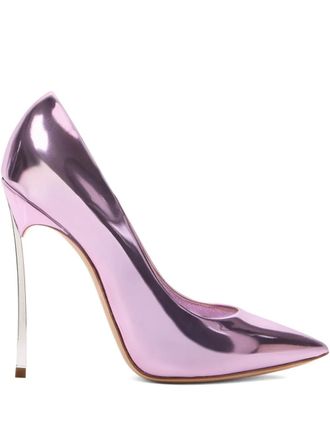 Casadei 120mm Blade Interstellar metallic pumps - women - Calf Leather/Polyurethane/Polyester/Polyurethane/stainless steel - 37 1/2 - Purple