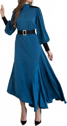 Byrd Camilla Maxi Dress In Blue