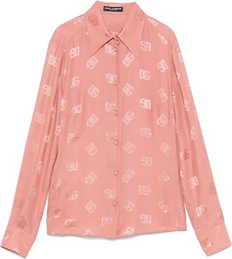 Dolce & Gabbana Camicia DNA con logo jacquard - Rosa