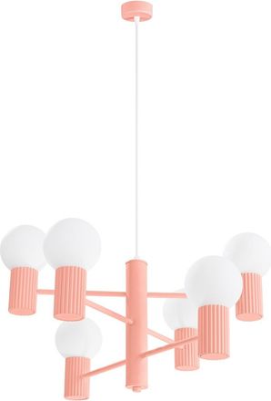 Sollux Lighting Design Pendellampe Halo 6-flammig, Apricot