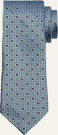 Ermenegildo Zegna Mens Woven Medallion Tie