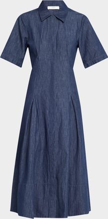 Vince Short-Sleeve Denim Shirtdress