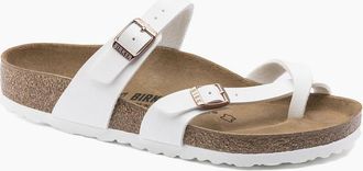 Birkenstock Womens Birkenstock Mayari Birko Flor Womens Sandals - White - Size: 5.5/D