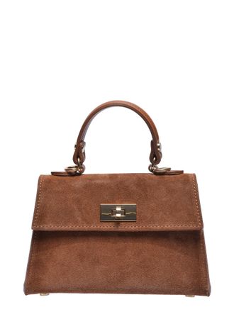 Anna Luchini Brown Rundleer Tas