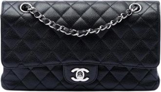 Chanel Pre-owned Classic Flap Schoudertas - Dames - Vintage Schoudertas - Zwart - ONE Size - Leer - Vintage
