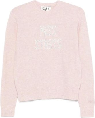 MC2 Saint Barth Newqueen Alpaca 04029I - Dames - Ronde hals truien - Roze - S - Wol - Truien & Vesten