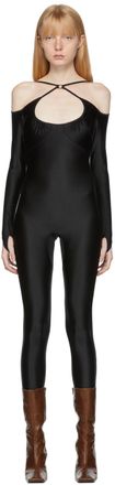 Charlotte Knowles Black Nulle Alter Cross Neck Catsuit