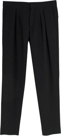 Chlo&eacute; Black Crepe Trousers with Hook and Eye Closure Size XS