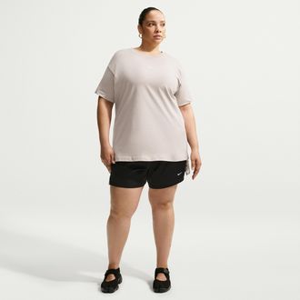 Nike Womens Nike Sportswear Chill Lace Loose Mid-Rise Shorts (Plus Size) in Black | IU7534-010